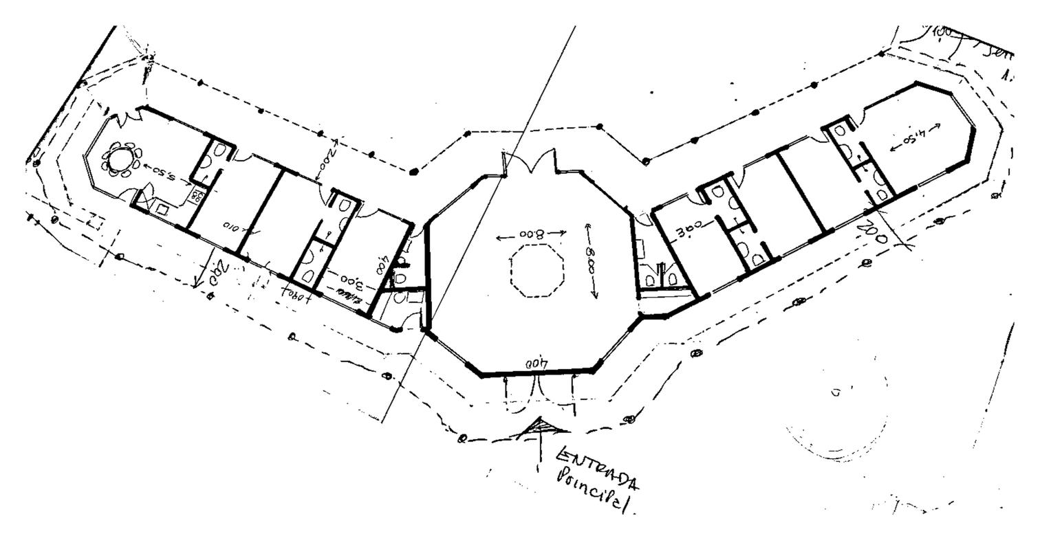 Plano general del terreno y distribución del centro